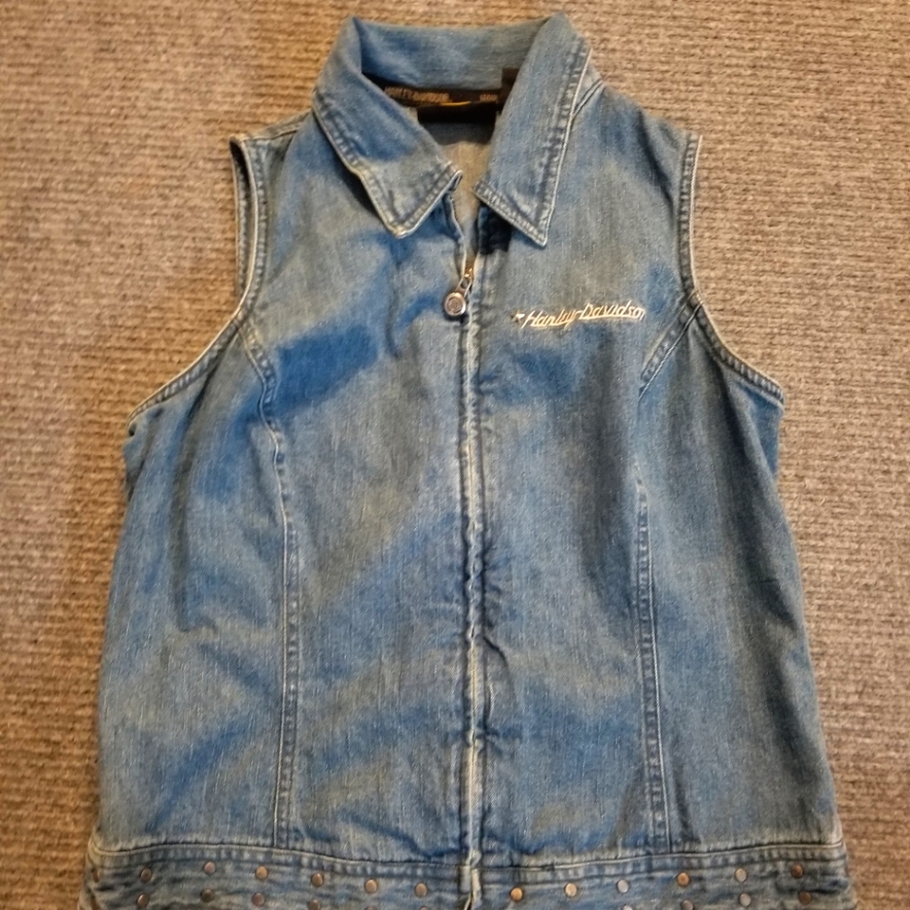 Harley davison jean jacket